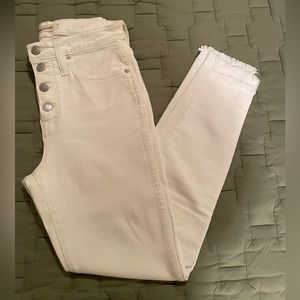 Madewell, 10” High-Rise Skinny Jeans, White, Size 26